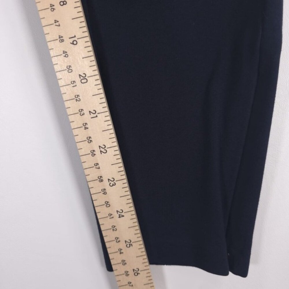 POLO RALPH LAUREN Navy Pull‎ On Dress Pants Ponte Elastic Waist Zip Hem Size 12 - Picture 6 of 12